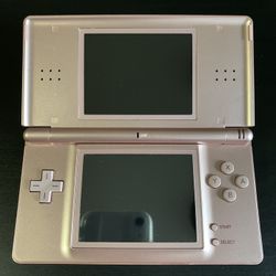 Metallic Rose Nintendo DS Lite with Charger, Stylus, and Dust Cover