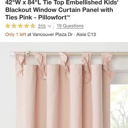 2 black out curtain panels