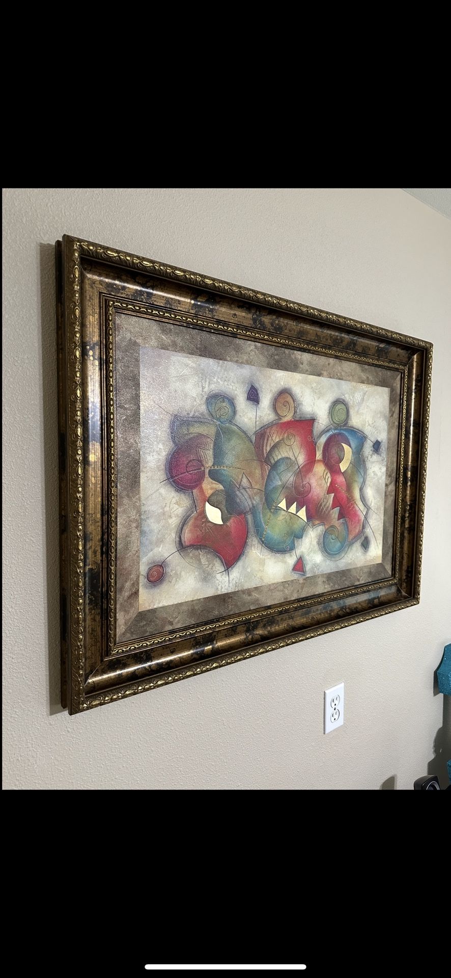Framed Abstract Wall Art β 37β x 28β