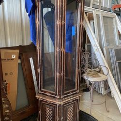 Antique Shell In Lay Cabinet 