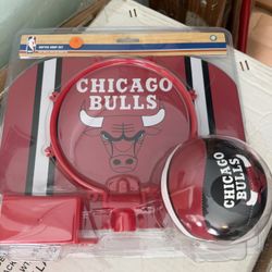 New Wall Basketball Hoop For Kids In Box Chicago Bulls Toy 