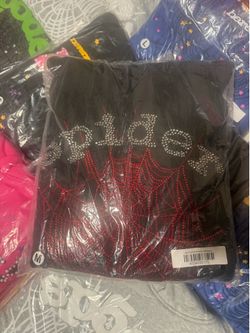 Spider Hoodie 🕷️ - Red Vvs stones