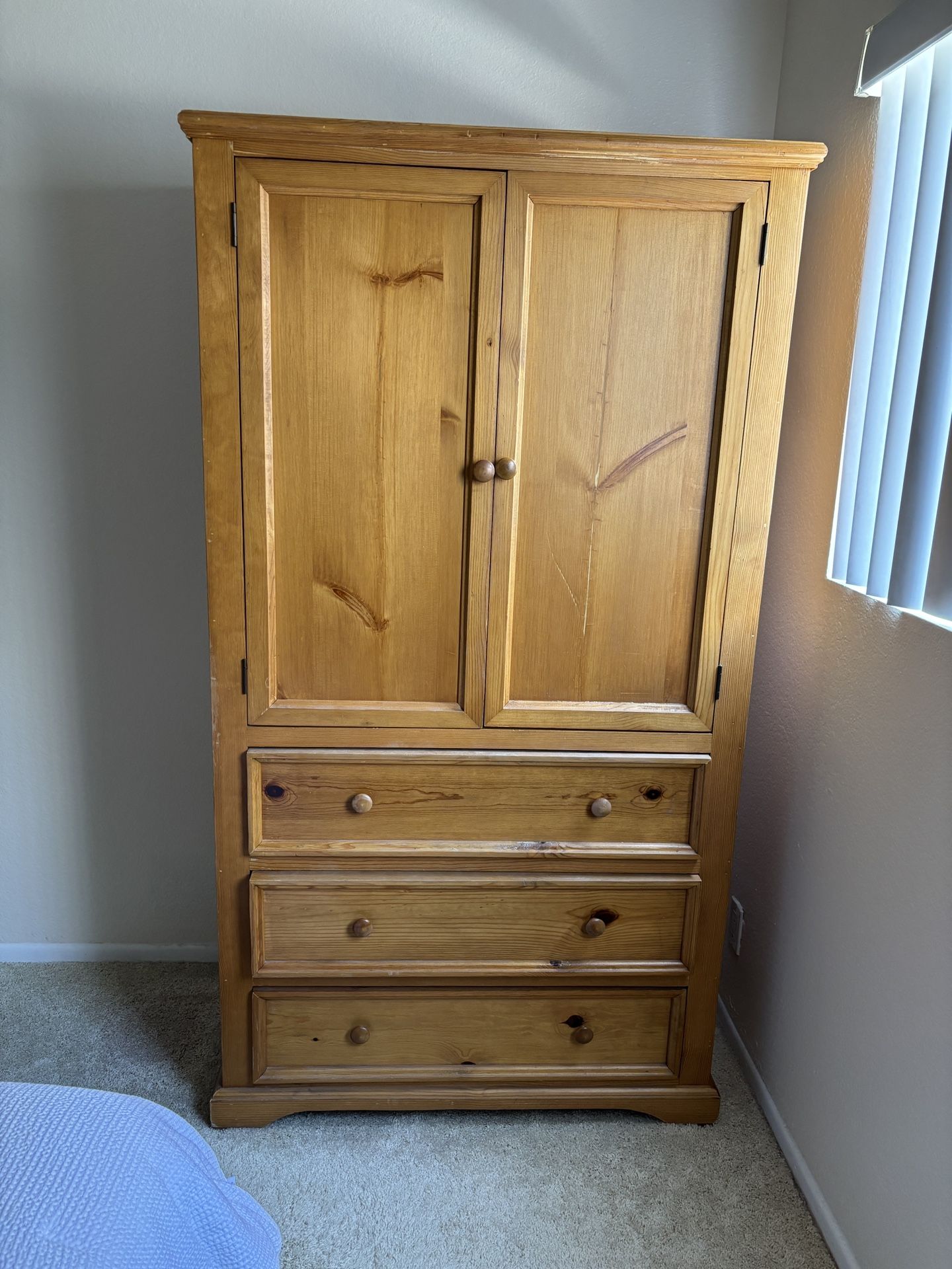 Armoire - Pine Wood - 39W x 73H