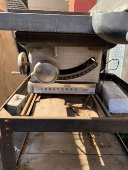 Craftsman table saw on stand heavy duty