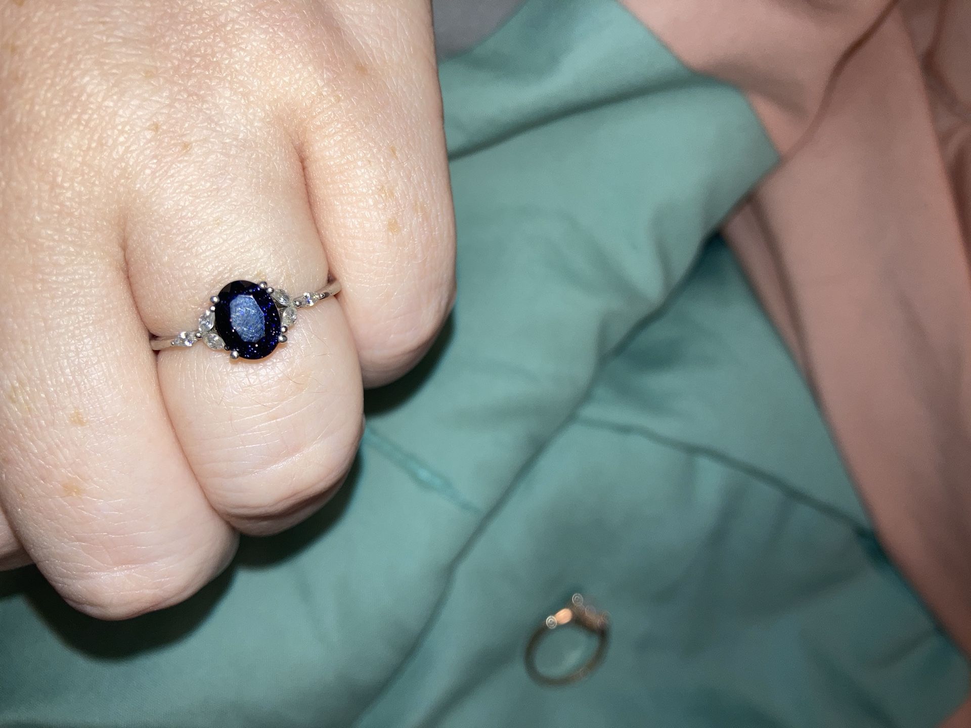 Blue Sandstone ring size 9