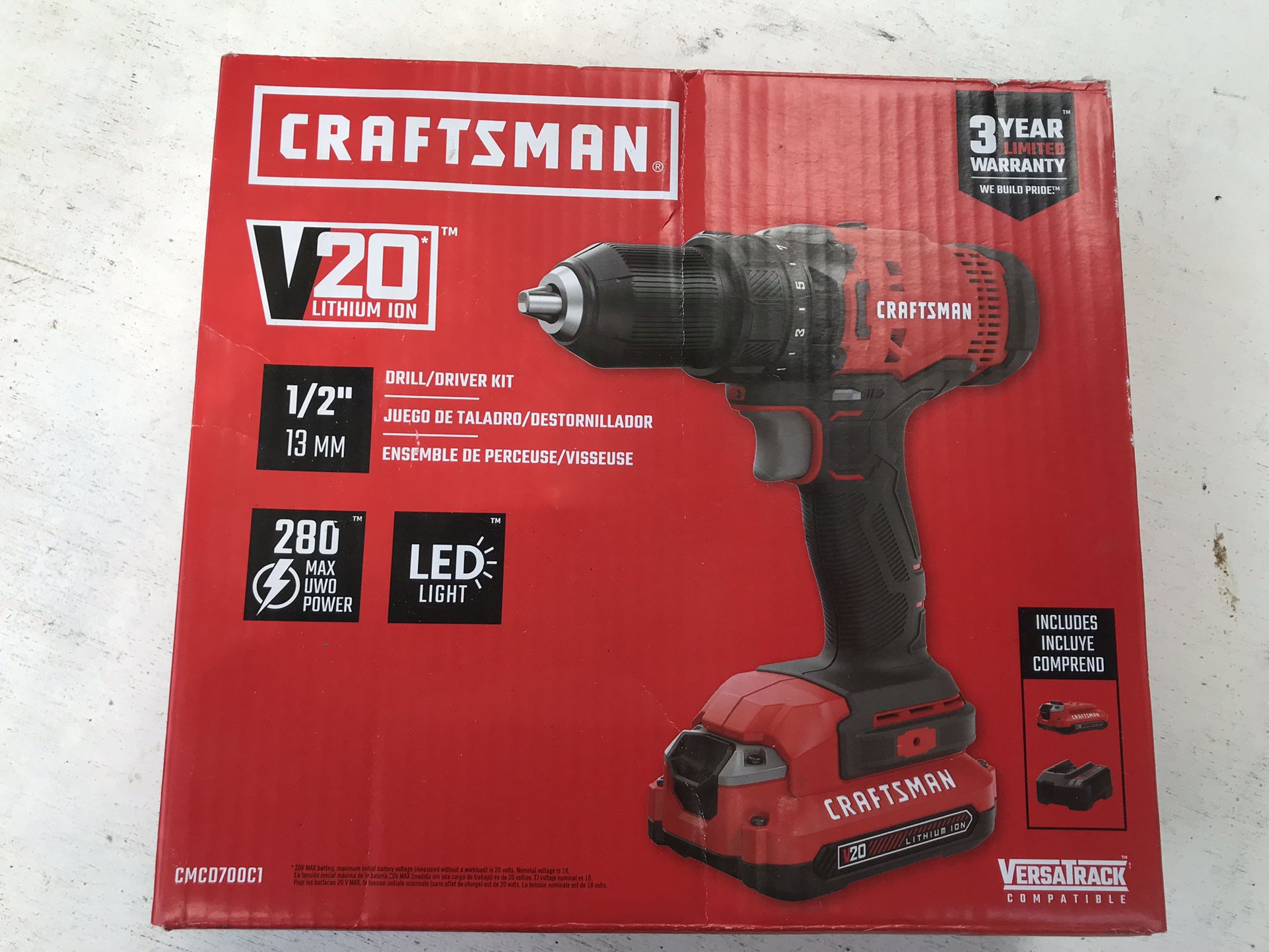 Craftsman 20v Cordless Drill, Battery  & charger