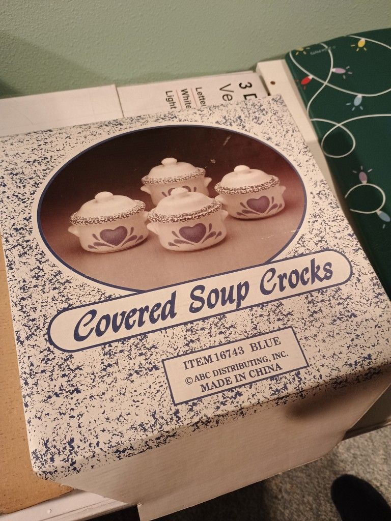 Covered Soup Crocks