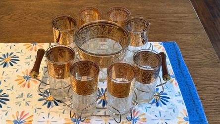 MCM Starlyte Highball Set With Caddy