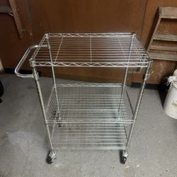 3 Tier Metal Utility Cart Chrome
