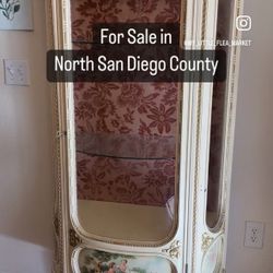 Edwardian Style Glass And Wood Curio Cabinet