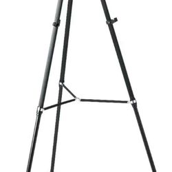 New Quartet Easel, Aluminum, Heavy-Duty, Telescoping, 66" Max. Height, Supports 45 Lbs, Black (56EX)
(Grg)

Color: Black
Material: Aluminum
Bran