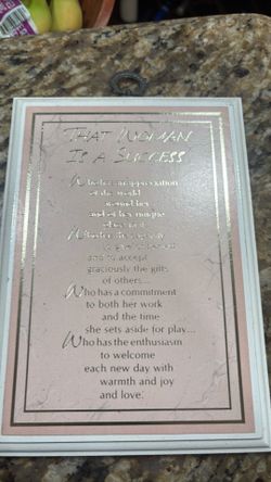 Hallmark “That Woman Is A Success “ Plaque