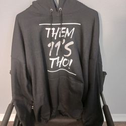 Black "Them 11s Tho" Hoodie