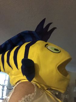 The Little Mermaid Flounder costume. Super easy and fun!!