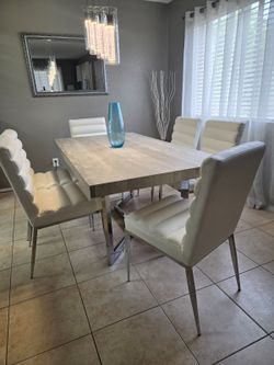 TABLE AND SIX CHAIRS