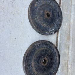 Weight Plates Set Of Two Standard Size 1”