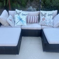 Outdoor Couch And Ottoman 