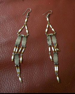 Native American cascade dangling earrings silver Culver City area