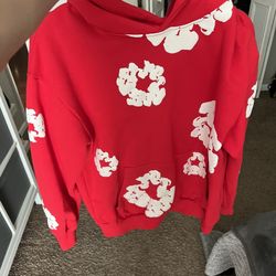 Red Denim Tears Hoodie Sz L