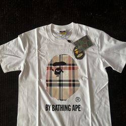 White burberry tee