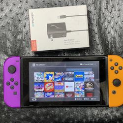 Nintendo Switch HAC-001(-01) Console Joy‑Con portable handheld 15 games included loaded video game console. Great condition working 100% includes char
