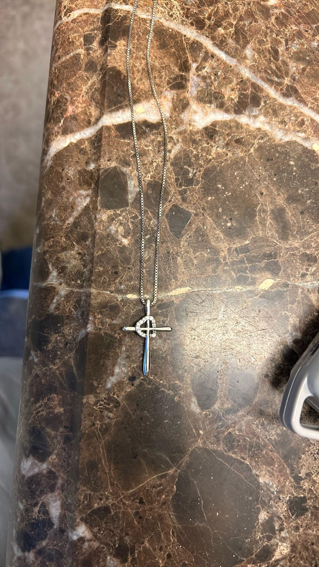 Diamond And Silver Necklace 925