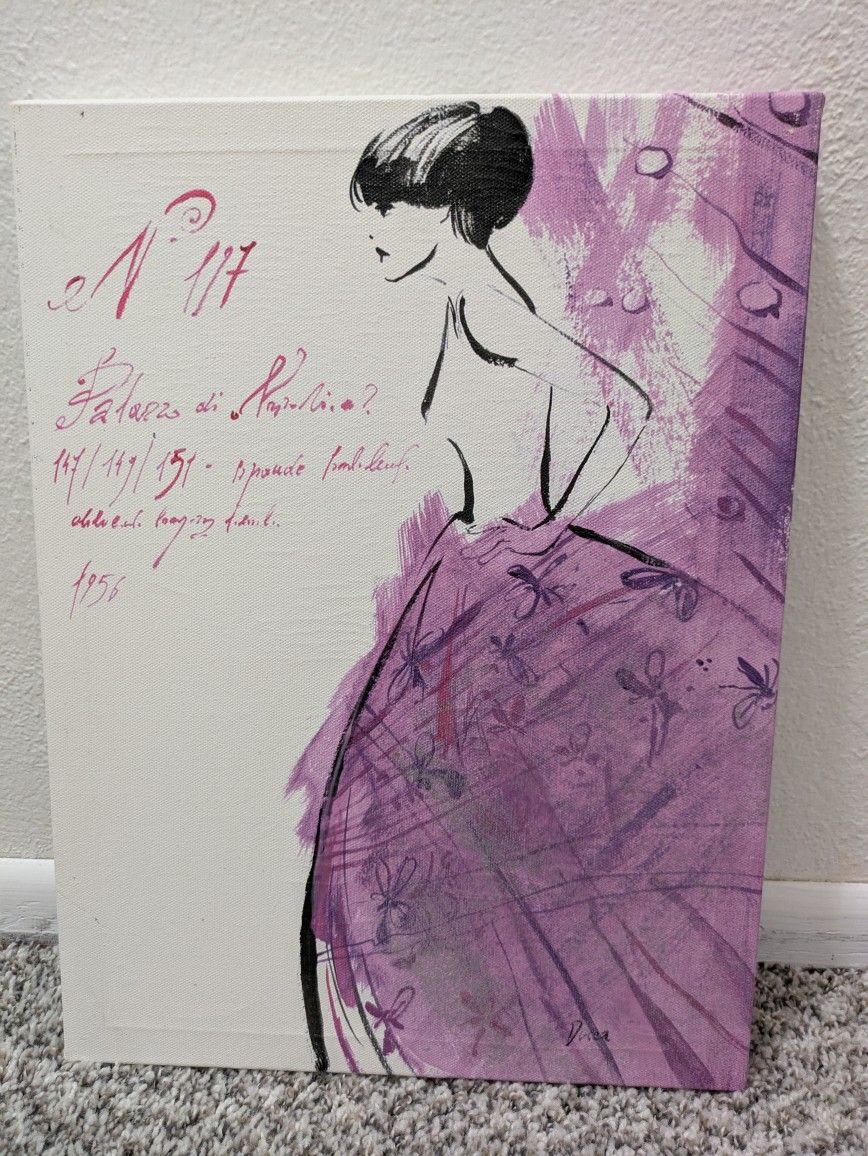 Shimmery Vintage Canvas Paintings Of Women