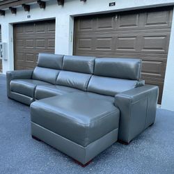 Sectional Sofa/Couch - Leather - Recliners - Gray - Delivery Available 🚛