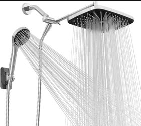 Wide Rain Shower Head With 5 Modes Handheld Showerheads, High Pressure Showerhead Combo with Extension Arm for Bathroom Accessories, Adjustable Shower