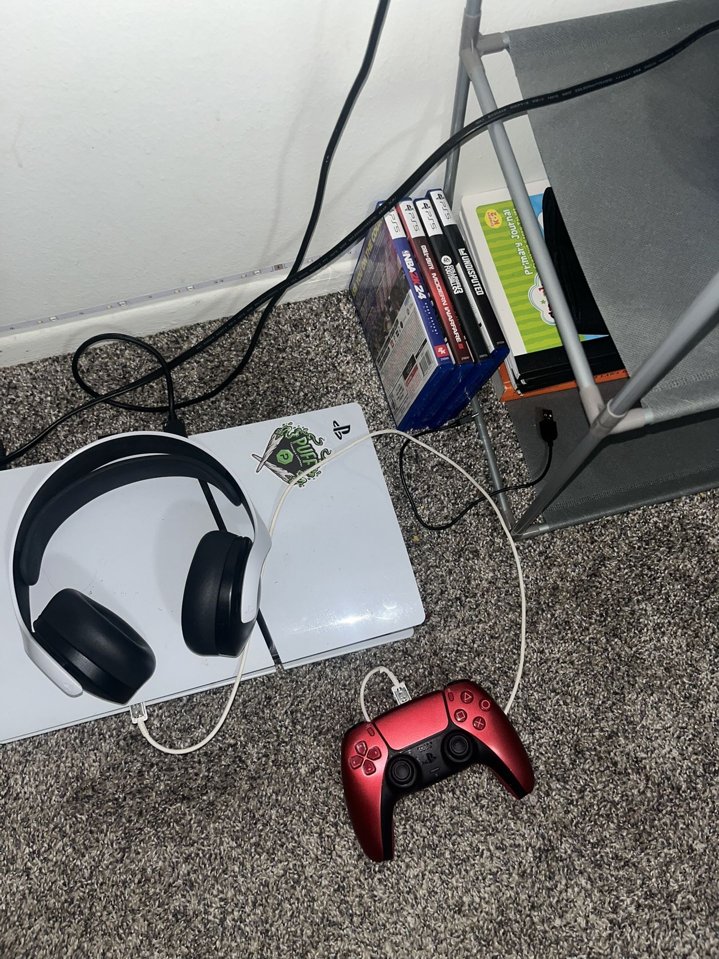 PS5 With Controller And Headset Four Games