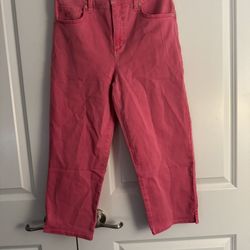 Gloria Vanderbilt Hot Pink ankle/cropped Jeans size 6