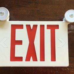 Commercial Exit Signs, LED With Flood Lights