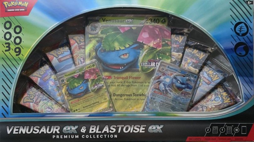 VENUSAUR EX & BLASTOISE EX PREMIUM COLLECTION