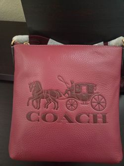 Coach Leather Crossbody Bag Pink