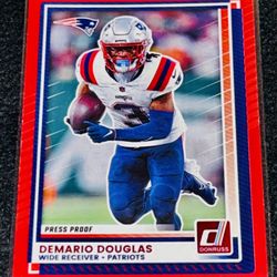 Demario Douglas Red Parallel Press Proof 2025
