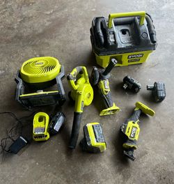 Ryobi brushless tool kit with batteries and charger