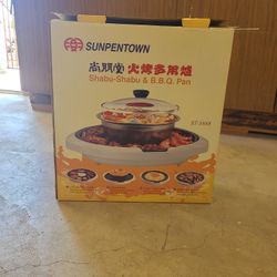 Sunpentown Shabu-Shabu BBQ Pan