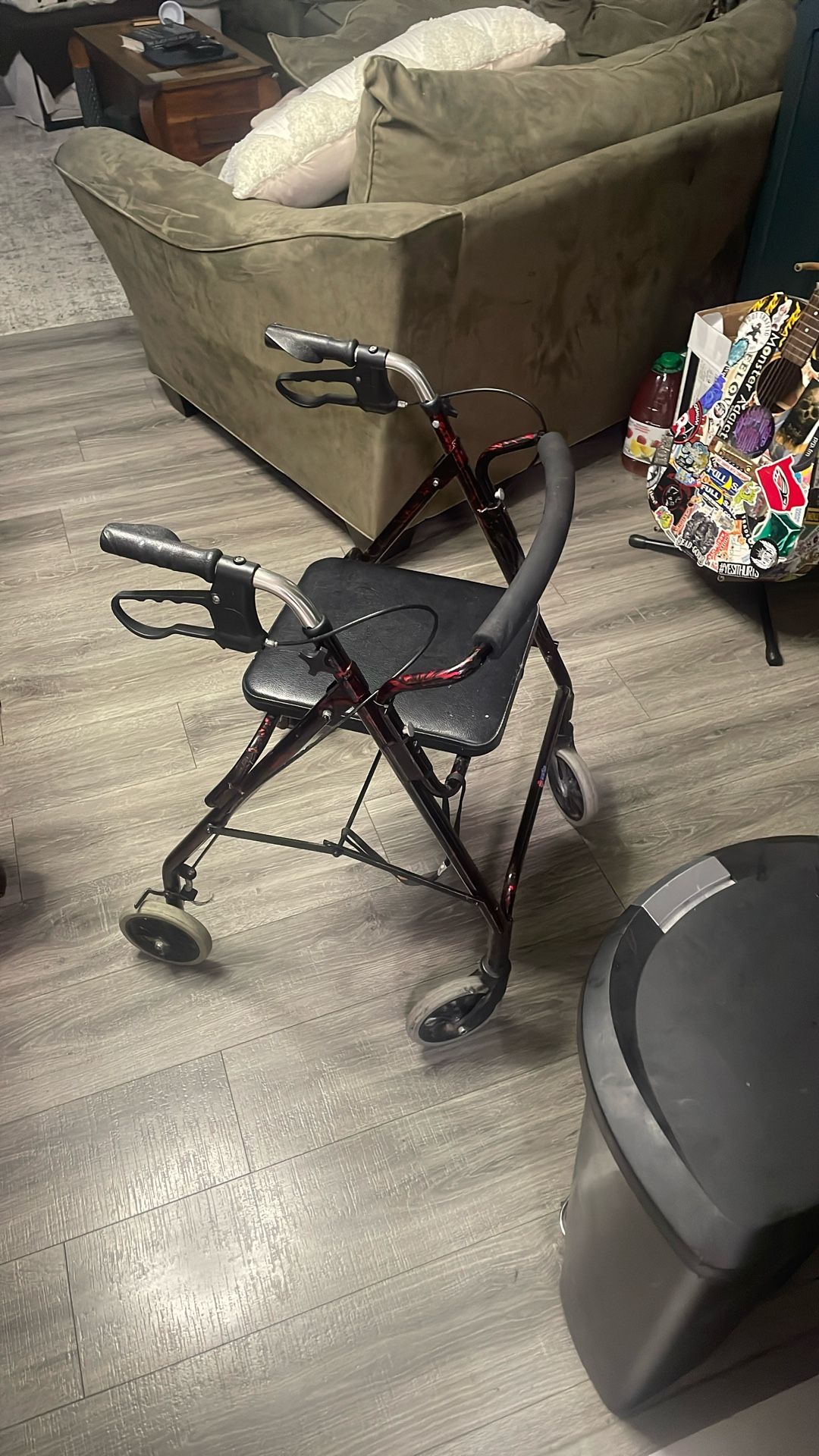 Adult walker with brakes