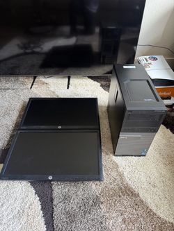 Dell HP Optiplex 390 Intel Core i5 w/monitors