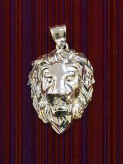 925 steering Silver Lion Head Pendant