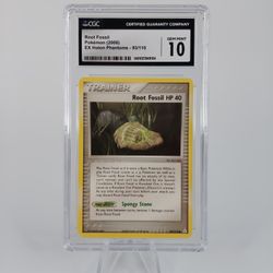 2006 POKEMON CARD ROOT FOSSIL EX HOLON PHANTOMS - CGC GEM MINT 10