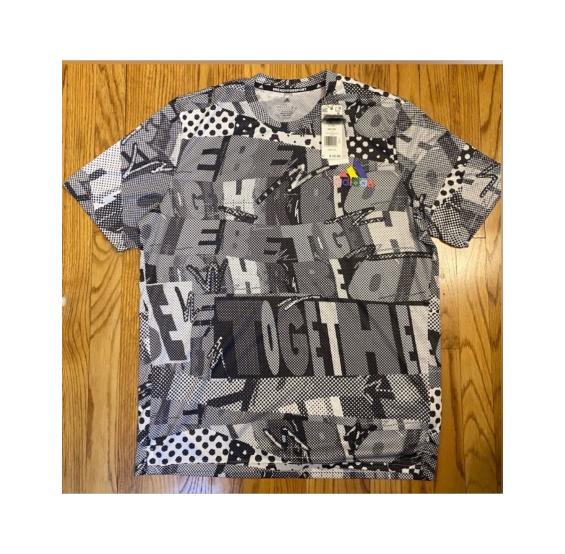 Adidas KAS Men's Kris Andrew Training Shirt Graphic Black White Men’s Sz S New