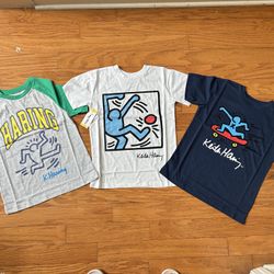 NWT Keith Haring kids Graphic T-Shirt 3-Pack Size S 7/8