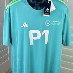 Adidas 2025 F1 Formula 1 Petronas AMG Mercedes-Benz T-Shirt - JX5806 - Men’s Size 2XL - New w/Tags