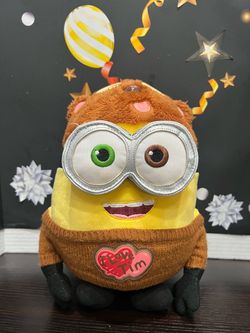 DESPICABLE ME MINION - BOB - I LOVE TIM ! 12 INCH FROM UNIVERSAL STUDIOS