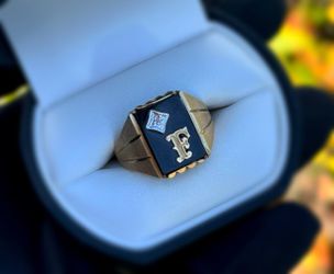 Jewelry 10k solid yellow gold onyx stone natural diamonds 2.01CTW ring size 9.50