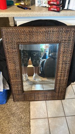 Wicker mirror
