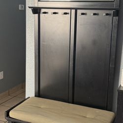 Entry Way Bench With Mirror And Storage