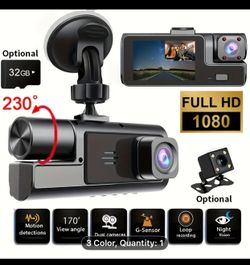 Two Camera Dash Cam - Infrared Night Vision, - - 32GB Card, Loop Recording, G-Senso