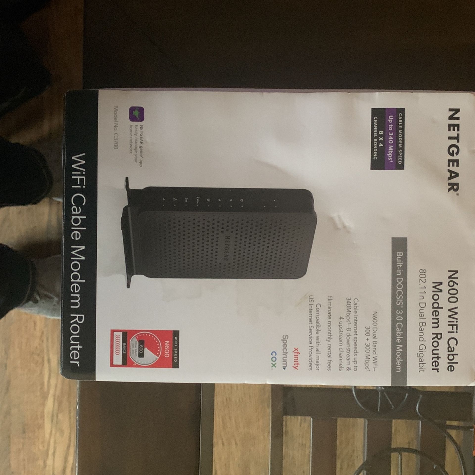 New Netgear N600 Cable Modem Router
